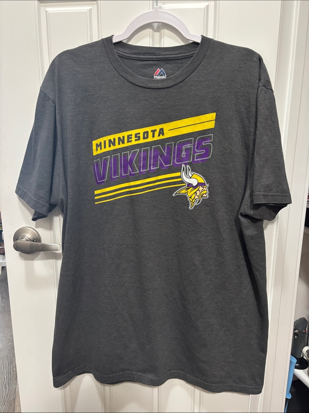 Majestic Minnesota Vikings Tee - Charcoal with Purple & Gold